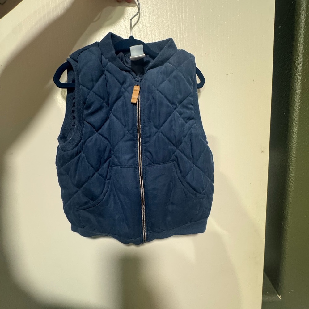 Kids Quilted Navy Vest